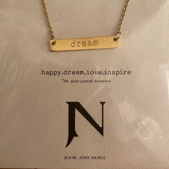 NWOT Jook & Nona 18k Gold Plated Dream Necklace - Picture 2 of 4